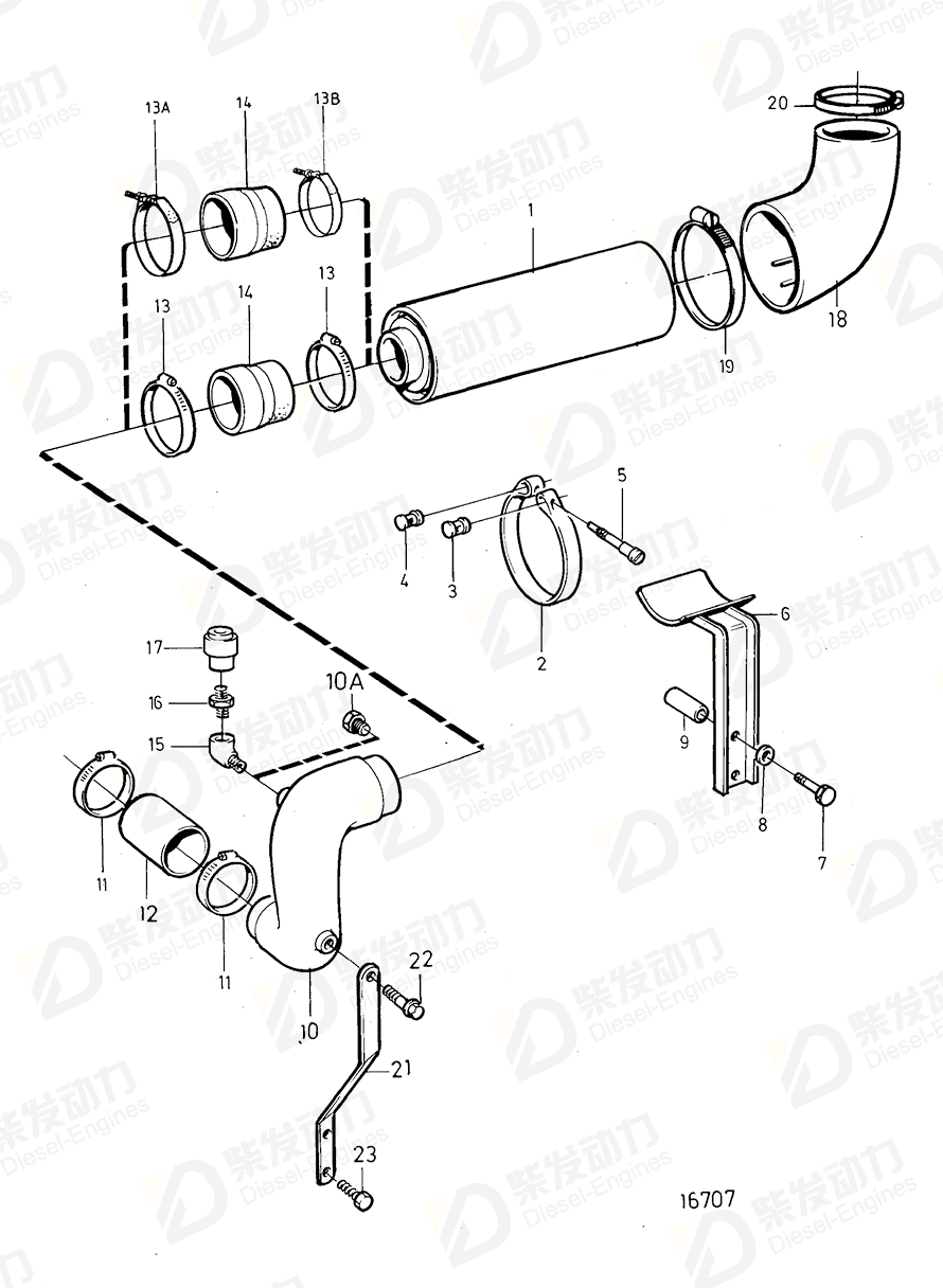 VOLVO Bracket 849316 Drawing